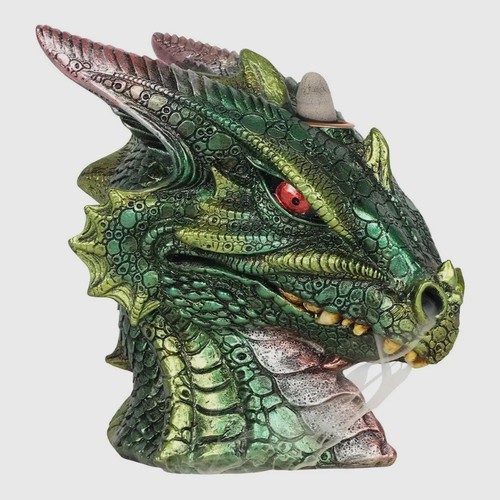Large green dragon head - large,