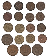 Mix of 19 British Coins –