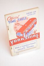Bus Coach Timetable Yorkshire