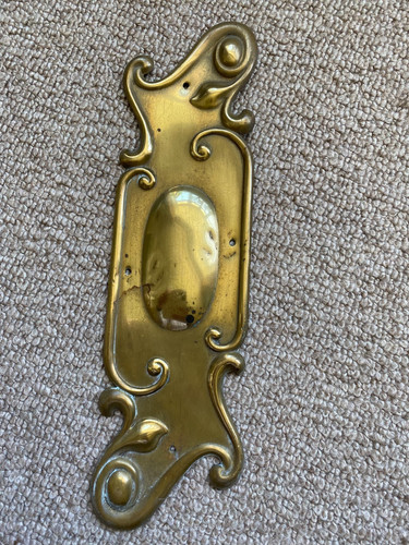 Brass finger plate push door - brass,
