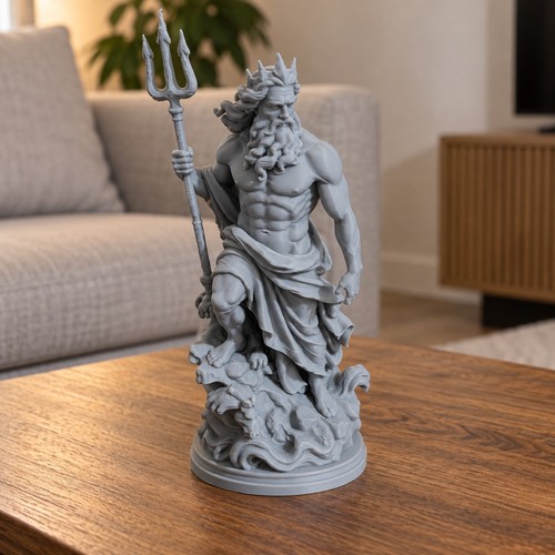 Poseidon greek god statue - god,