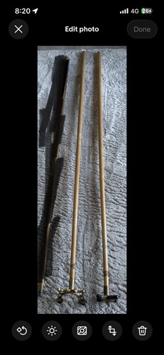 Vintage snooker brass cue - 2, x