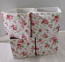 Ikea Drona Rosali Cath Kidston Storage Boxes x 4 Pink Roses KALLAX  16 available