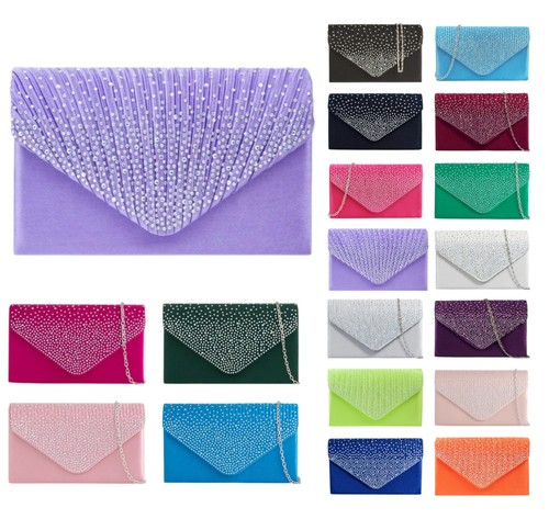 Ladies satin sparkly diamante - ladies,