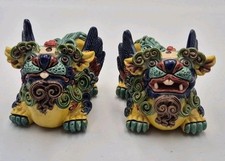 Chinese Wucai Ceramic Foo Dogs