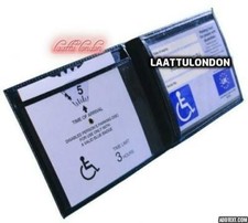Pu Leather Disabled Parking Permit Holder Blue Badge Safe Hologram Display cover