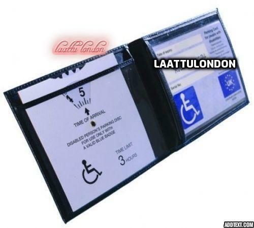 Leather disabled parking - pu,