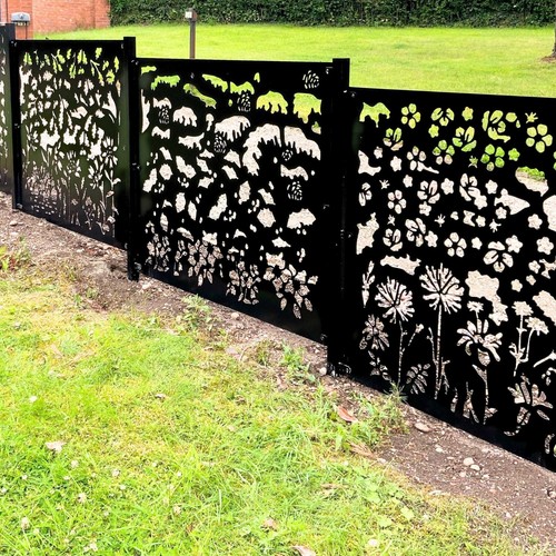 Garden metal fence panels - garden,