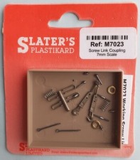 Slaters M7023 - 1 Pair Screw Link Brass Coupling Set 7mm Scale 0 Gauge 2nd Post