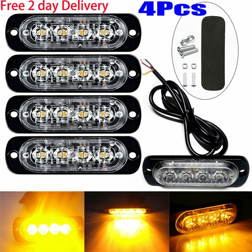 Led amber recovery strobe - 4x,
