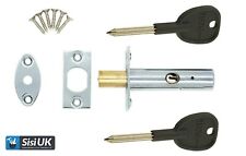 DOOR RACK BOLT Mortice Dead Lock Star Key Security CHROME BRASS BLACK +Key