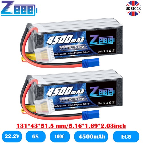 Zeee 6s 4500mah lipo - 2x,