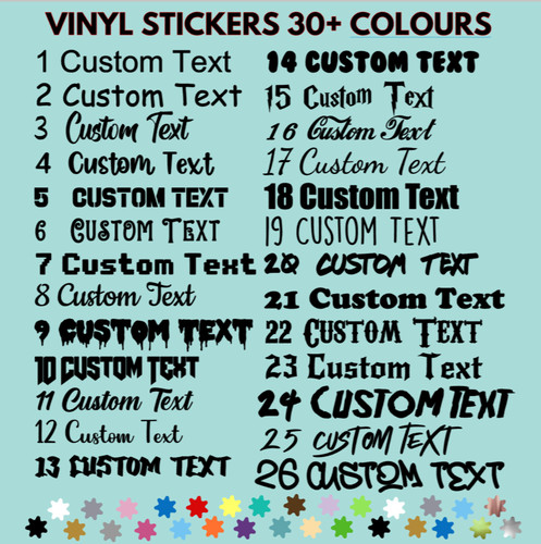 Personalised vinyl name - 1,5,10,