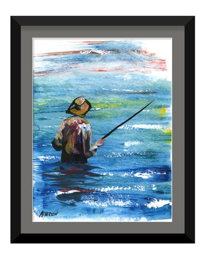9x12 original fly fishing - 9x12,