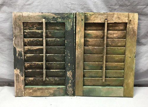 Pair vtg shabby exterior house - pair,