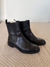Black Vagabond Alex High Chelsea leather boots UK 6.5 (40) good used condition