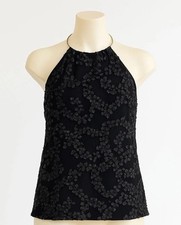 Ladies Black Night Out/Party/Special Occasion Sequin Halter Neck Top - Size 8