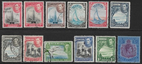 Bermuda 1938 stamps kgvi - bermuda, 1938-53
