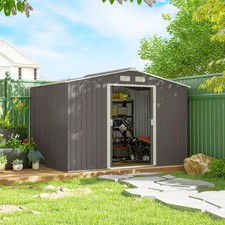9x6FT Bicycle Shed Garden Tools Storage Patio House Outdoor Shelter Sliding Door