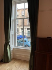 4 green extra large curtains