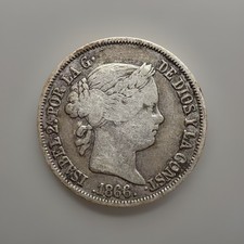 Spain 40 Centavos 1866