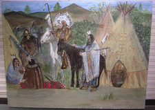 Vtg Folk Art Native American