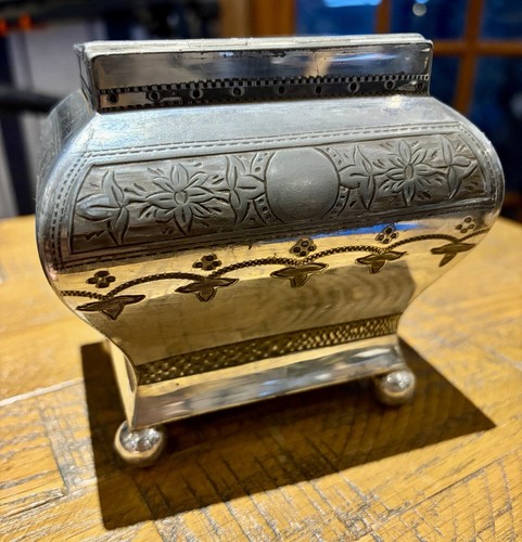 Antique silver plate hinged - silver,