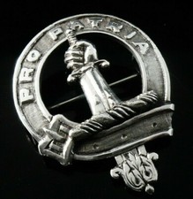 Scottish Provincial Sterling Silver Clan Badge DEWAR Pro Patria 1936