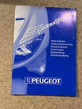 USED GENUINE PEUGEOT SPEEDFIGHT OWNERS HANDBOOK MANUAL PE739200