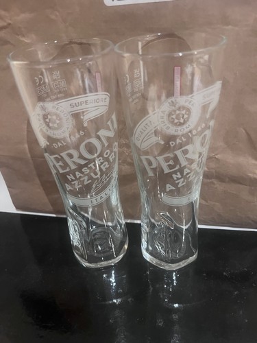 Peroni half pint - peroni, glasses