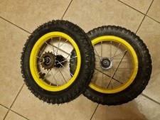 12 inch front wheelset  for Bike Childs Kids Bike 12 1/2 X 2 1/4 yellow rim. 