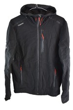 TRIBORD Black Windbreaker Jacket Chest size 36" Mens Full Zip Hooded Casual