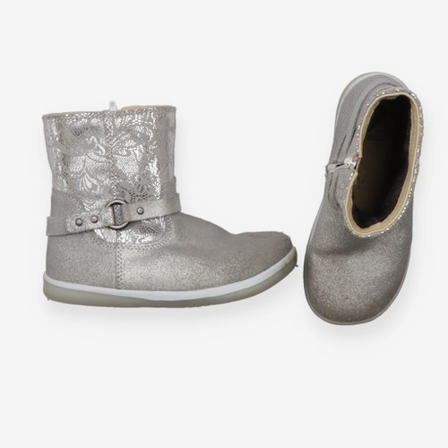 Bobux silver patterned girls - silver,