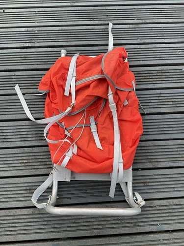 Hiking backpack red - red, nylon