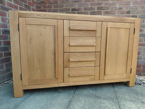Solid oak sideboard - sideboard, cupboard