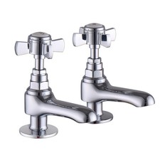 Bathstore Bensham 1895 Bath Taps Crosshead Handles - Chrome
