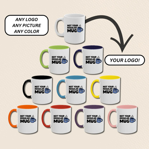 Custom branded logo mugs - custom,