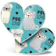 2 x Heart Stickers 15 cm -