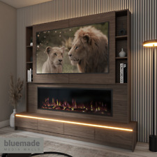 2200mm TV Media Wall Furniture Package With 60" Electric Fire NC
