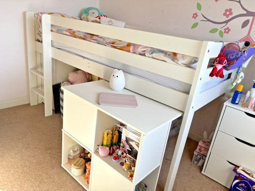 White wood mid - -sleeper, kids