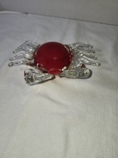 HAND MADE ART GLASS RED CRAB