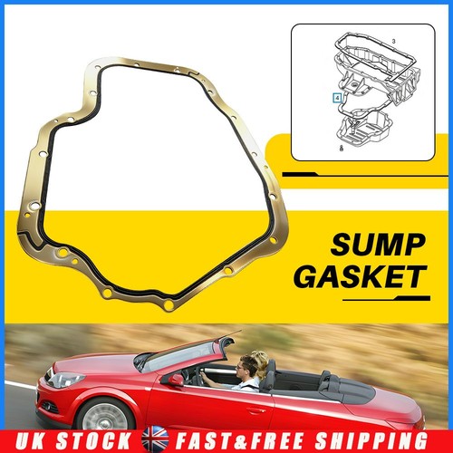 Oil sump gasket fits vauxhall - gasket,