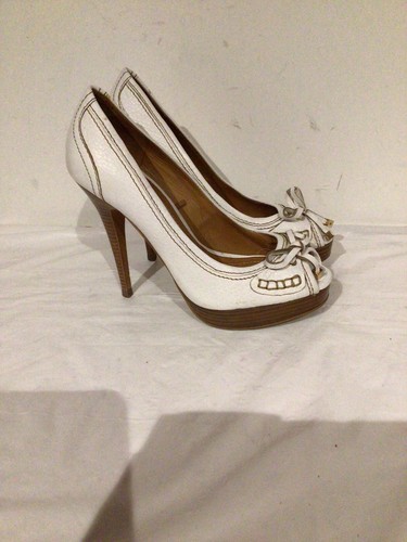 Zara white brown - zara, bow
