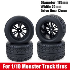 115MM Tire Wheel 12mm for 1/10 RC Buggy Monster Truck Car LRP HPI HSP Savage XS