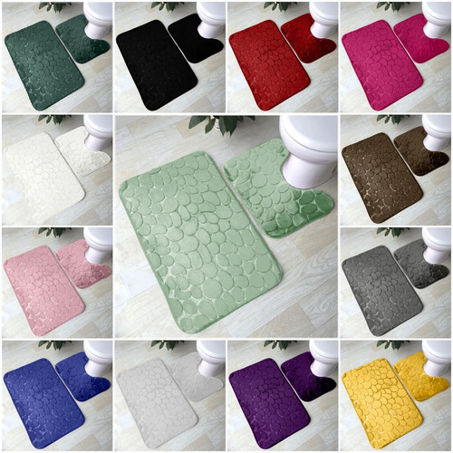 Piece pebble bath mat - bath,