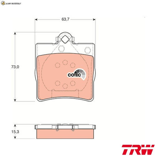 Brake pad set disc - set,