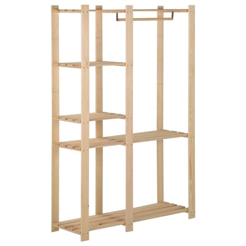 Solid pinewood clothes rack - clothes,