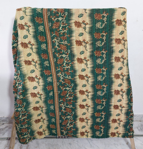 Indian vintage kantha quilt - vintage,