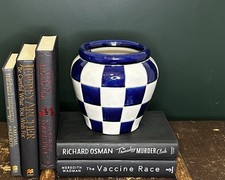 Beautiful Objects: A large planter with distinctive blue and white pattern