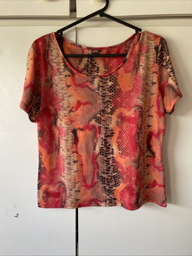 Red snakeskin graphic - snakeskin, shirt